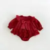 Vestido de Princesa Coreano Estilo 2026 Primavera/Otoño para Bebés, Cien Días/Primer Cumpleaños para Niñas, Vestido Mameluco de Malla, Conjunto de Una Pieza