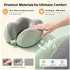Almohada de Viaje en Forma de U Almohada para Cuello de Avión Portátil Tren de Alta Velocidad Coche Almohada Cervical en U Almohada para Espalda Set de Almacenamiento