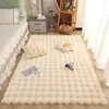 Pelúcia de Coelho Imitação Estilo Creme Tapete de Pelúcia Tapete de Chão Veludo Bolha Cobertor de Cabeceira de Quarto Tapete para Janela de Canto na Sala de Estar Cobertor para Casa