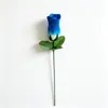 Flor de Rosa Artificial Encantadora Azul, Flor Falsa de Rosa em Gradiente, Buquê de Flor de Seda de Haste Única, Ornamento de Arranjo de Flores para Decoração de Casa