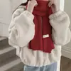 Bufanda Nueva de Invierno para Mujer Color Sólido Suave Cera Versátil Moda Coreana Pareja Estudiante Básica Tejida Cálida
