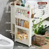 Estante de almacenamiento estrecho de 20 cm oculto 9/15 cm Estante de almacenamiento para baño Carrito trasero para puerta de armario deslizante de cocina
