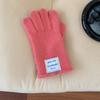 Guantes de Punto de Piel de Conejo Color Sólido Dopamine Estilo Ins de Invierno Unisex para Ciclismo Compatibles con Pantalla Táctil y Cálidos