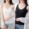 Algodão Modal Verão Novo Feminino Renda Fio Peça Externa Interna Fresca Confortável Camisola Top Base