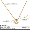 Elegante Collar con Colgante Geométrico de Acero Inoxidable, Corazón de Concha Blanca, Cadena para Clavícula de Acero de Titanio de Alta Gama de Lujo Ligero, Joyería que No se Desvanece