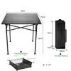 Mesa plegable exterior aleación de aluminio veta de madera elevable picnic barbacoa parrilla puesto de camping portátil mesa de rollo de huevo