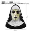 Máscara de Terror de Monja de Ojos Amarillos Disfraz Fiesta Película Oculta Máscara Fiesta de Halloween Accesorio de Broma