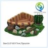 Acuario Suministros para Mascotas Artesanías de Resina Maceta para Alimentación de Anfibios Alimentador para Reptiles Lagartos Cuenca de Agua Tortuga