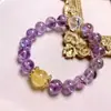 Libro Caperucita Roja con Pulsera de Acai Morado Natural Hielo Triturado Cinturón Efecto Destello Amatista Pulsera Creativa de Cristal