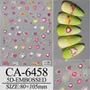 2025 Nueva Calcomanía para Uñas 5D Estampada Estéreo Dibujos Animados Animal Pequeño Flor de Amor Mariposa Adhesivo para Uñas Adhesivo