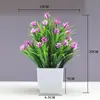 Flores Artificiais de Simulação Decorações Criativas para Mesa de Casa Flores de Plástico Grama Artificial Plantas Verdes Decorações de Interior Mini Decorações Bonsai