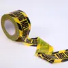 Fondo Amarillo con Texto Negro Cinta de Advertencia Pe sin Adhesivo Aislamiento de Piso Halloween Transfronterizo Precaución Línea de Advertencia Decorativa Impresa