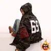 Sudadera de Felpa Unisex de Manga Corta Camuflaje Hip-Hop Estilo Retro Americano de Calle de Moda Nacional para Parejas Suelta para Calle