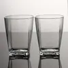 Plástico PC Acrílico Cadena de Restaurantes Rayado Vaso de Agua Transparente Ámbar Té Bebida Jugo Bebida Fría Vaso