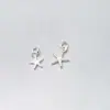 Colgante de Estrella de Estrella de Mar de Plata S925 Pulsera de Cuentas Hecha a Mano DIY Collar Joyería de Moda Accesorios de Plata