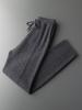 Otoño e Invierno Nuevo Pantalón de Cachemira para Hombre Espesado Suelto Siping Capa de Aire Pantalón Casual Negocios Combinable Pantalón de Pierna Recta