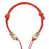 Novo Produto Flor de Gola Pulseira Corda Trançada Pulseira Semi-Acabada Estrela de Cinco Pontas Corda Vermelha Material para Fazer Sozinho Ferramenta de Polimento Joias