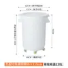 Papelera exterior comercial de gran capacidad con ruedas, cubo redondo grande de plástico móvil para almacenamiento de agua, cubo de basura para residuos de cocina de catering