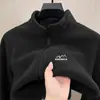 Comercio Exterior Chaqueta de Forro Polar de Invierno para Hombre Ollie Forro Polar Más Terciopelo Engrosado Cárdigan Sudadera Talla Grande Casual Chaqueta con Cuello Alto Hombre