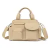 Moda Transfronteriza 2025 Nuevo Estilo Bolso Tote de Gran Capacidad Bolso de Hombro Cruzado Ligero Simple para Mujer Tela de Nylon Bolso de Dolor