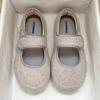 Zapatos Mary Jane Planos Franceses Estilo Tweed para Mujer 2025 Nuevos Otoño e Invierno Forrados de Lana Suela Blanda Retro Zapatos Birkenstock