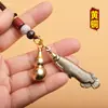2024 Ano do Dragão Jiachen chaveiro de latão peixe dragão dourado barco dragão Li Cheng Taisui pingente de peixe dragão chaveiro de carro