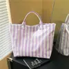 Bolsas de Mano Bolsas de Comercio Exterior Transfronterizo Versátil Diario para Mujer Bolso Tote Rayado de Alto Valor Bolso de Mano para Mujer