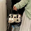 Bolso Boston de Lunares Tendencia Nicho Estilo Coreano para Mujer 2026 Verano Nueva Moda Versátil Bolso Cruzado Diario para Viajar