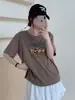 Camiseta de Algodón Copo de Nieve de Verano con Cuello Redondo, Corte Ajustado, Mangas Cortas Versátiles, Suministro Directo del Fabricante, Disponible para Dropshipping