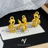 Diseño de Nicho Sentido Perro Globito Collar para Mujer Nuevo Oro Arena Vietnamita Dibujo Animado Cachorro Colgante Clavícula Regalo para Novia