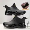 Botas de lluvia de caña corta para hombre, antideslizantes, especiales para entrega de alimentos, zapatos de agua para pesca, nuevo estilo 2026, para hombre, con forro de fleece, zapatos de goma, botas de lluvia impermeables