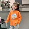 Camiseta Base de Moda Nueva para Niñas Primavera y Otoño 2026, Camiseta de Manga Larga Transpirable de Algodón Puro Moderna para Niñas