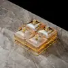 Plato de Frutas Acrílico Ins Escandinavo Barra Ktv Baño de Pies Peluquería Plato Comercial Plato de Snacks Plato con Compartimentos Caja de Almacenamiento