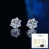 Pendientes de tachuela Eagle Claw de Plata de Ley S925 con Moissanita Diseño de Nicho Lujo Ligero Clásico Gama Alta Versátiles Estilo Commuter