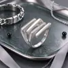 Anillos Trenzados Irregulares de Cuatro Capas Ajustables, Unisex, Modernos, Personalizables, de Alta Gama, Estilo de Nicho, en Stock para Venta al por Mayor