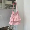 Moda 2026 Bolsa de Ombro Transversal de Grande Capacidade, Bolsa Tote Fresca Tendência e Doce, Bolsa Fofa Estilo Coreano para Usar sob o Braço