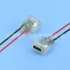 LN-03 Puerto C TIPO-C 2P conector hembra impermeable de inyección directa de presión puerto de carga transparente para teléfono móvil para uso en automóvil