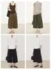 ABOUTSEA Novas Calças de Veludo Cotelê Wide-Leg de Outono para Mulheres, 12 Costuras Finas de Veludo Cotelê, Calças Casuais 7/8 para Mulheres Baixas