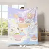 Manta de Franela de Dibujos Animados Transfronteriza para Niños Sanrio Manta Impresa Digitalmente Manta para las Cuatro Estaciones Manta para Aire Acondicionado Manta para Hora del Almuerzo