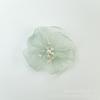 Grampo de Cabelo Flor Tridimensional Feito à Mão Flor com Borda Queimada Flor Pérola Flor para Vestido de Noiva Acessórios DIY Acessórios para Roupas Atacado