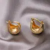 Brincos Vazados Vintage Europeus e Americanos com um Toque de Luxo Leve e de Alta Qualidade, Brincos de Pino Irregulares Únicos com Design Trançado Que Não Desbotam, Brincos Estilo Ins