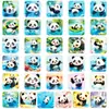 Pegatinas de Panda de Nuevo Estilo Transfronterizas de 56 Piezas para Jugar con Agua Materiales Decorativos de Panda de Dibujos Animados Lindos y Creativos Pegatinas Impermeables