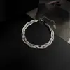 Collar apilado de cadena de serpiente plana de tres capas de moda transfronteriza europea y americana para mujer, cadena de metal con cruz, cadena para clavícula con temperamento, venta al por mayor