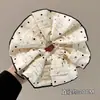 Elástico de cabelo com laço de renda francesa, scrunchie oversized, estilo casual, acessório de cabelo para coque elegante, faixa de cabelo, elástico de cabelo grande para mulheres