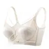 26052 Taza de Mango Anillo de Acero Suave Sujetador Delgado, Push-Up, Sin Copas Vacías, Soporte Lateral del Pecho, Ajustable, Lencería Sexy Calada