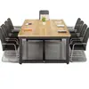 Mesa de sala de conferencias en estilo moderno minimalista, se puede combinar en una mesa de capacitación, banco de trabajo, mesa larga con un toque de alta gama, escritorio de oficina