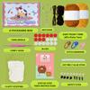 Cross-border Hot Sale Two Pack Cute Blush Tiger Handmade Crochet Material Bolsa DIY Chaveiro Pingente Boneca
