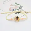 Pulsera Tejida a Mano Xiyin Insecto Mariquita Gipsófila Flor de Encaje Fresca y Dulce Jingdezhen