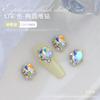 Popular online popular arte de unhas Cor Mágica Pilha de Cristal Acabamento Diamantado super brilhante coração torto retangular incrustado Pérola decorações de unhas