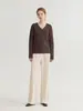 [Mismo Estilo que Raff] 25 Otoño/Invierno 100% Lana de Oveja Holgado Tejido de Punto Trenzado Cuello en V Suéter